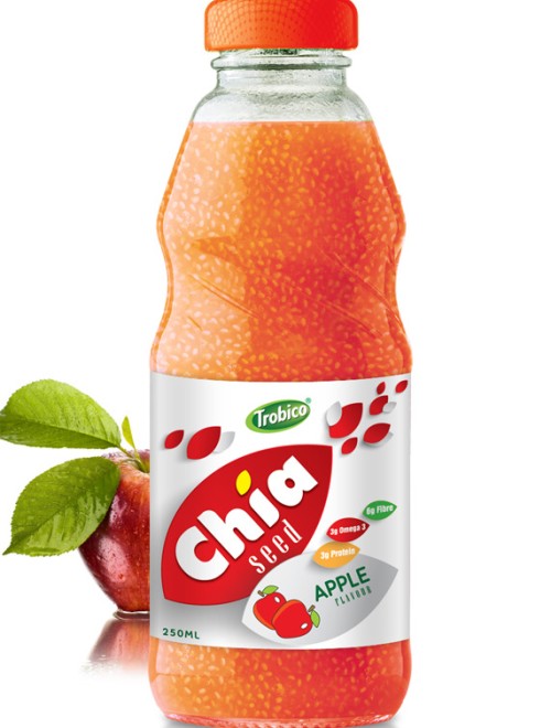 250ml Chia Seed Apple Flavour Glass bottle